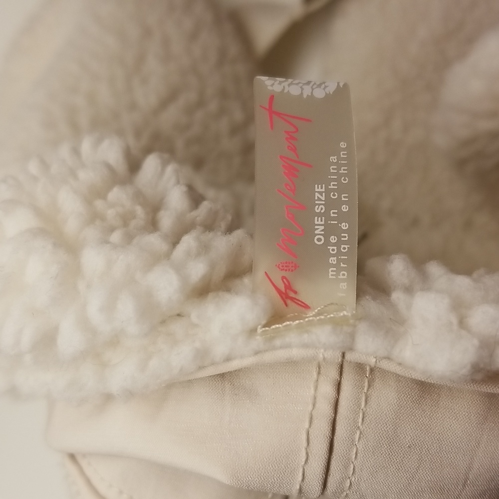 Free People Cream Shearling Hat - Picture 7 of 7